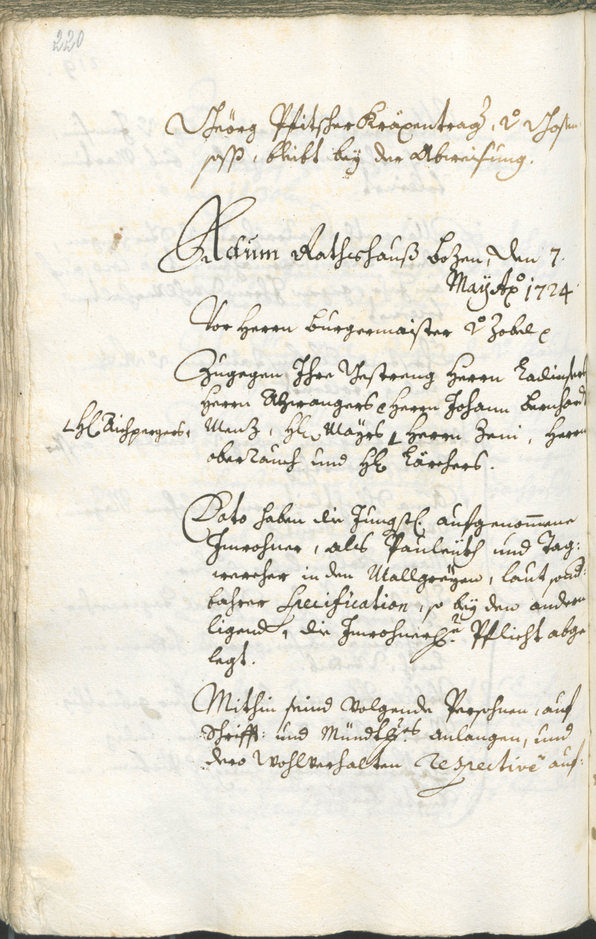 Civic Archives of Bozen-Bolzano - BOhisto Ratsprotokoll 1723/26 