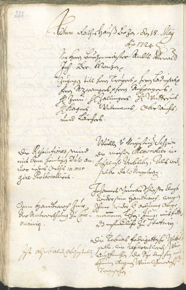 Civic Archives of Bozen-Bolzano - BOhisto Ratsprotokoll 1723/26 