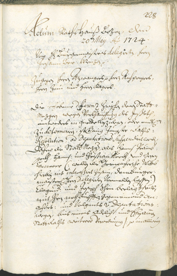 Archivio Storico della Città di Bolzano - BOhisto protocollo consiliare 1723/26 