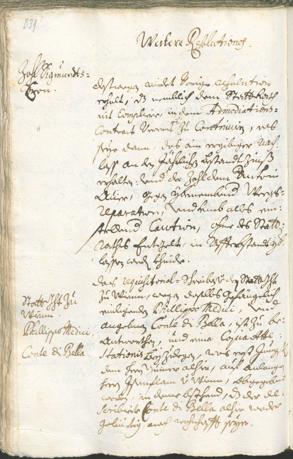 Stadtarchiv Bozen - BOhisto Ratsprotokoll 1723/26 