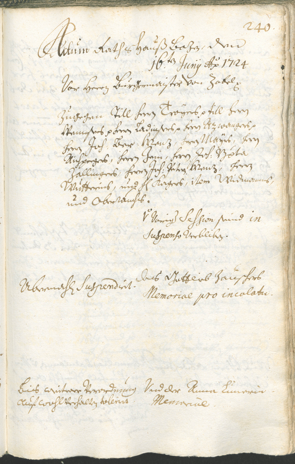 Civic Archives of Bozen-Bolzano - BOhisto Ratsprotokoll 1723/26 