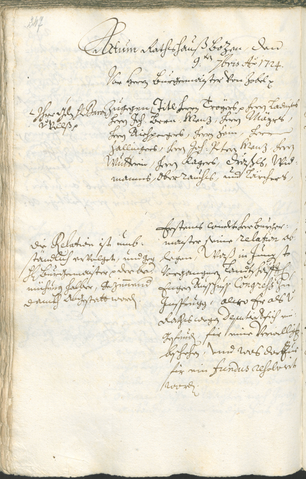 Archivio Storico della Città di Bolzano - BOhisto protocollo consiliare 1723/26 