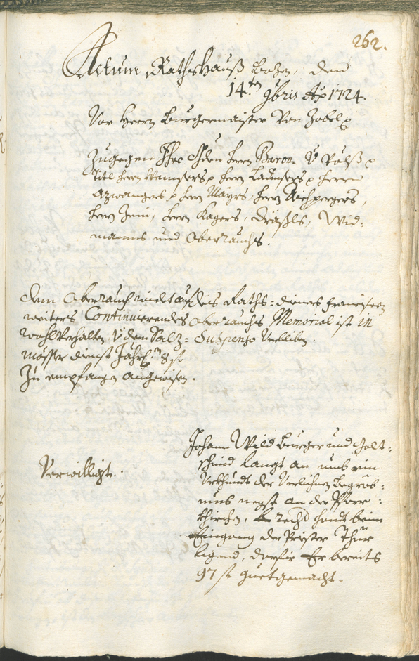 Stadtarchiv Bozen - BOhisto Ratsprotokoll 1723/26 