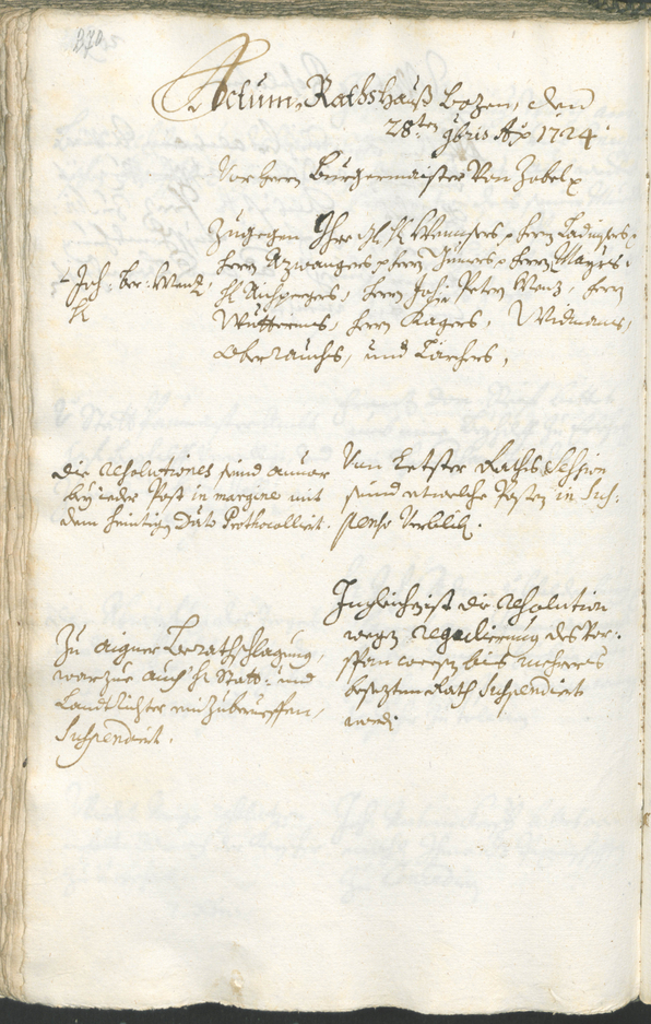 Civic Archives of Bozen-Bolzano - BOhisto Ratsprotokoll 1723/26 