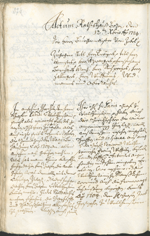 Civic Archives of Bozen-Bolzano - BOhisto Ratsprotokoll 1723/26 