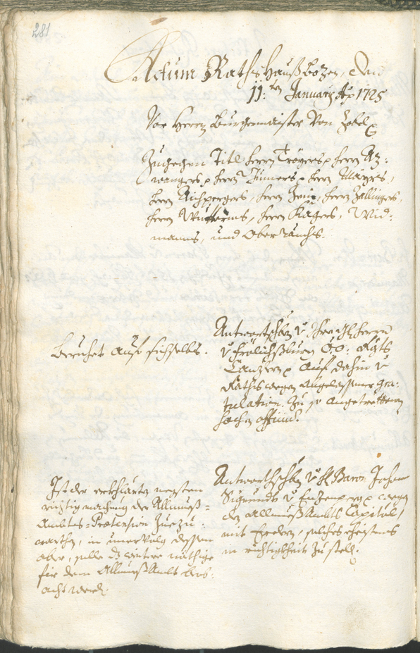 Civic Archives of Bozen-Bolzano - BOhisto Ratsprotokoll 1723/26 