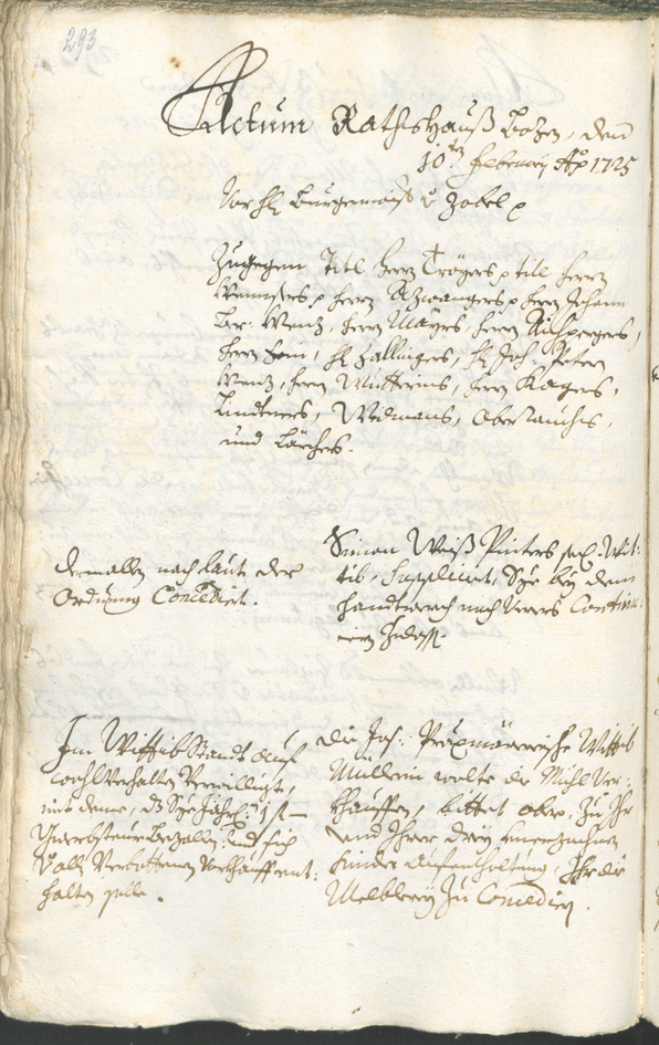 Civic Archives of Bozen-Bolzano - BOhisto Ratsprotokoll 1723/26 