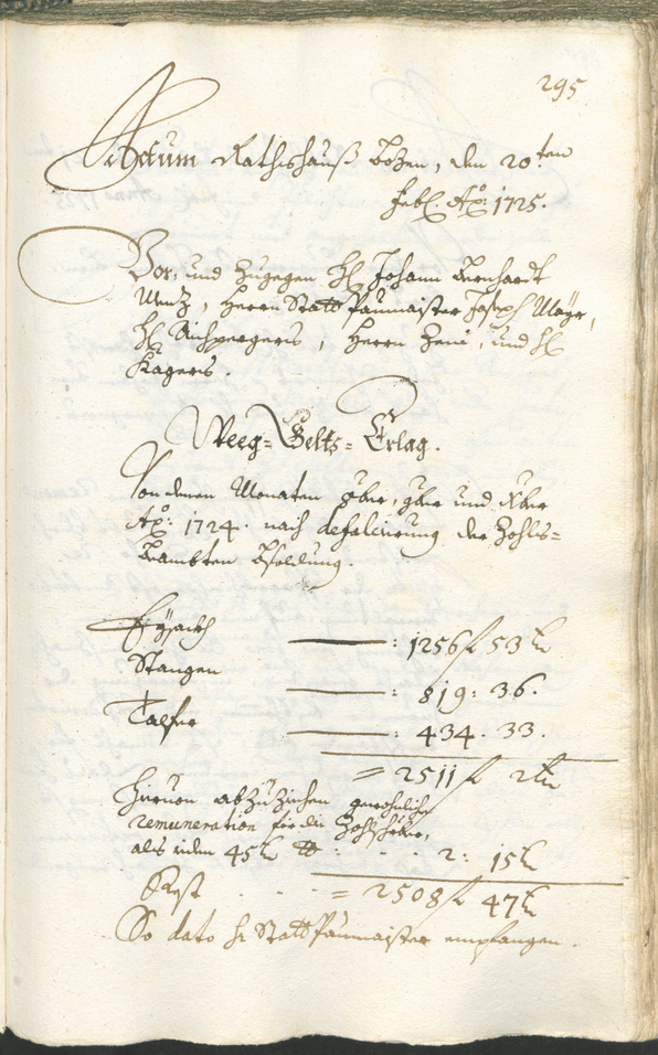 Archivio Storico della Città di Bolzano - BOhisto protocollo consiliare 1723/26 