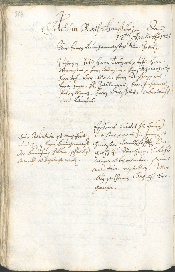 Archivio Storico della Città di Bolzano - BOhisto protocollo consiliare 1723/26 