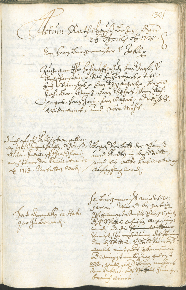 Civic Archives of Bozen-Bolzano - BOhisto Ratsprotokoll 1723/26 