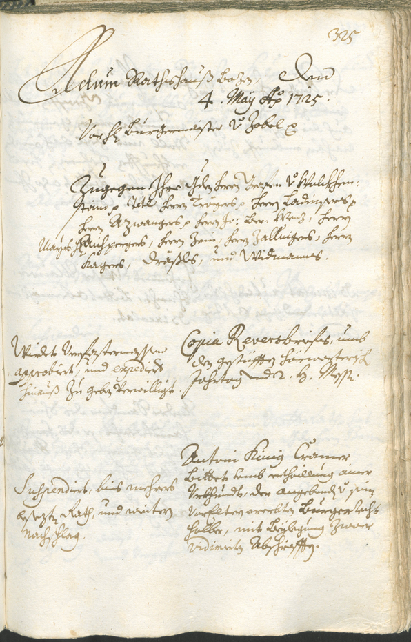 Civic Archives of Bozen-Bolzano - BOhisto Ratsprotokoll 1723/26 