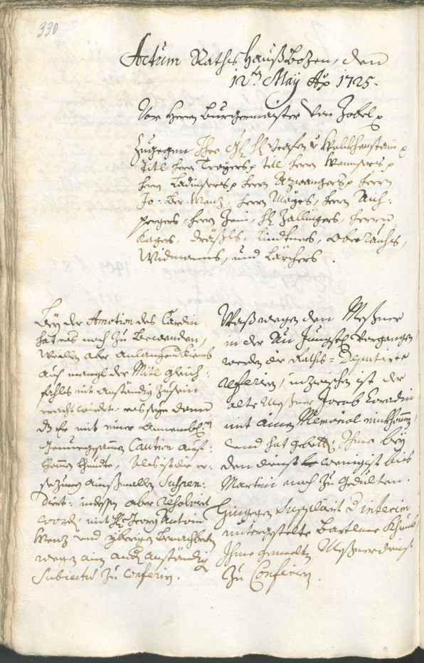 Archivio Storico della Città di Bolzano - BOhisto protocollo consiliare 1723/26 