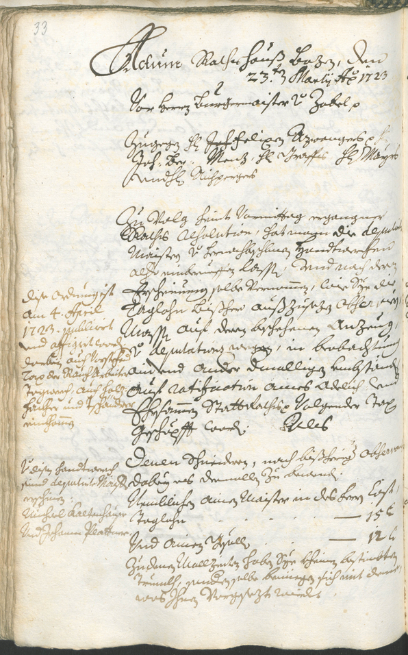 Archivio Storico della Città di Bolzano - BOhisto protocollo consiliare 1723/26 