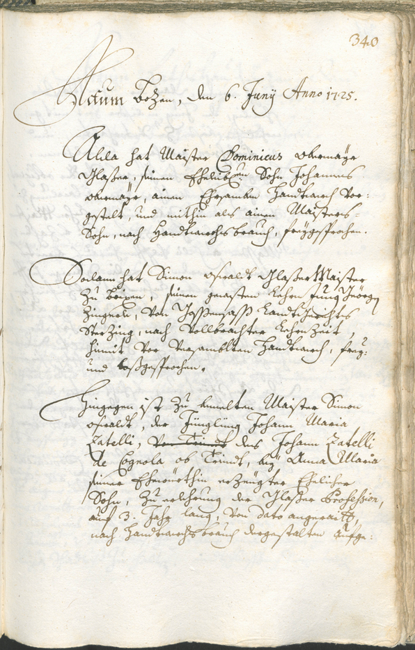 Civic Archives of Bozen-Bolzano - BOhisto Ratsprotokoll 1723/26 