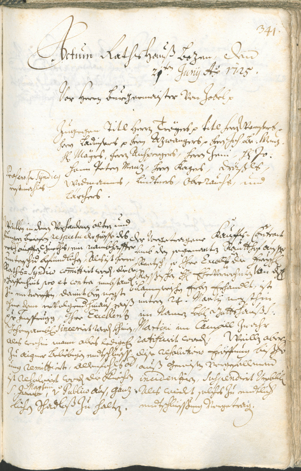 Archivio Storico della Città di Bolzano - BOhisto protocollo consiliare 1723/26 