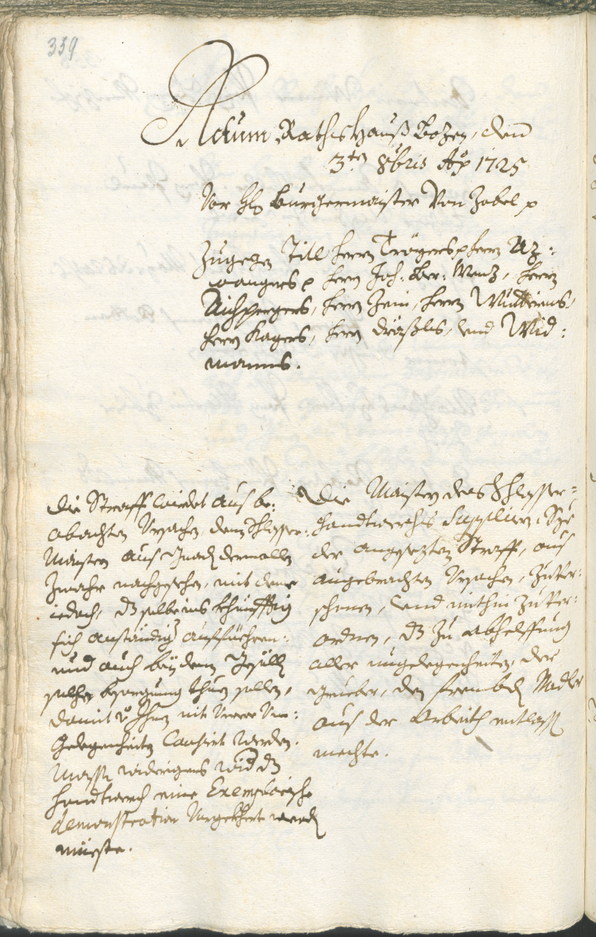 Civic Archives of Bozen-Bolzano - BOhisto Ratsprotokoll 1723/26 