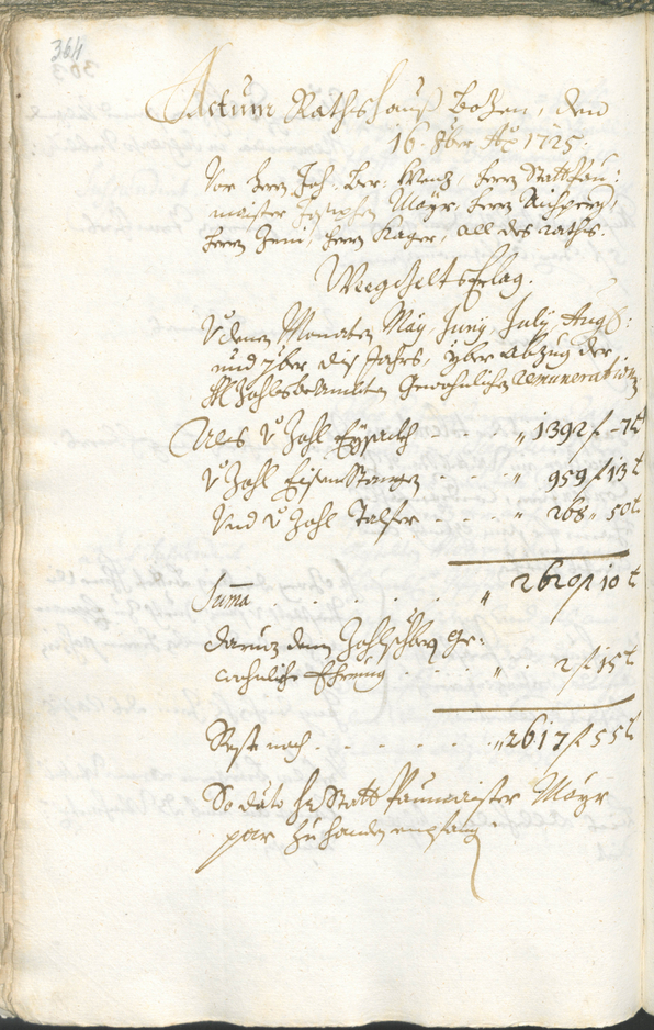 Stadtarchiv Bozen - BOhisto Ratsprotokoll 1723/26 