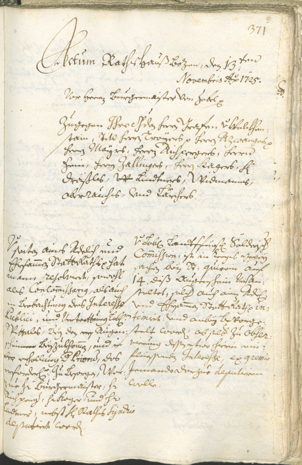 Archivio Storico della Città di Bolzano - BOhisto protocollo consiliare 1723/26 