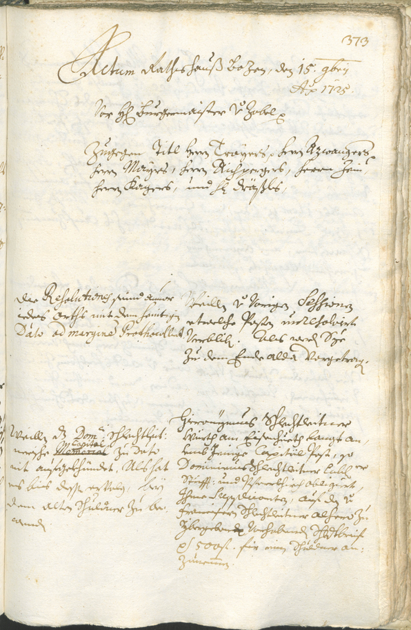 Archivio Storico della Città di Bolzano - BOhisto protocollo consiliare 1723/26 