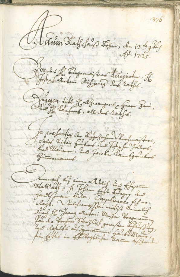 Civic Archives of Bozen-Bolzano - BOhisto Ratsprotokoll 1723/26 