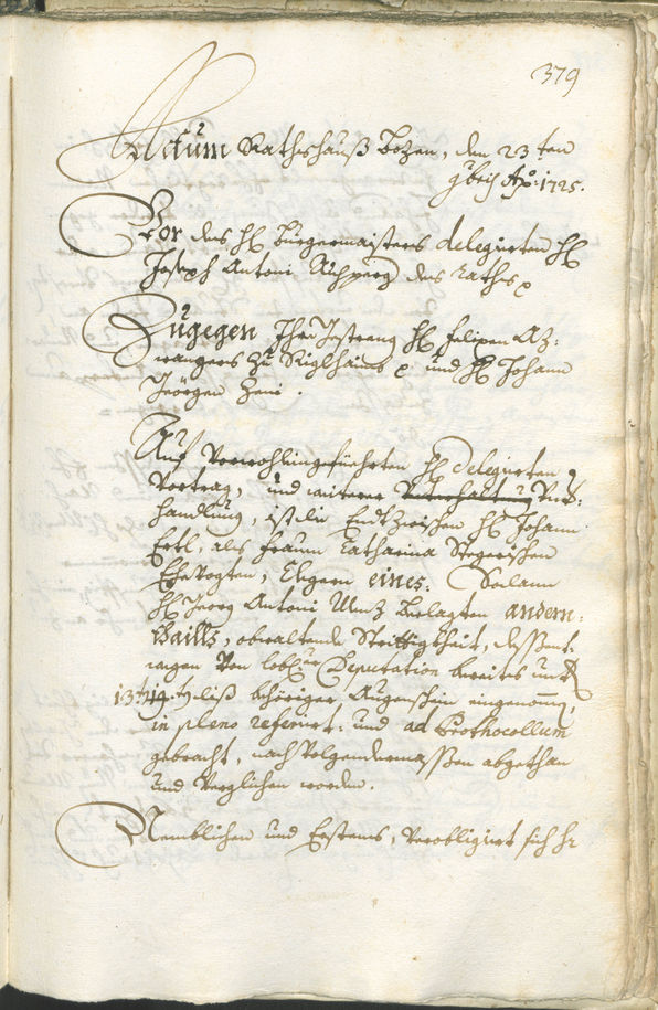 Civic Archives of Bozen-Bolzano - BOhisto Ratsprotokoll 1723/26 