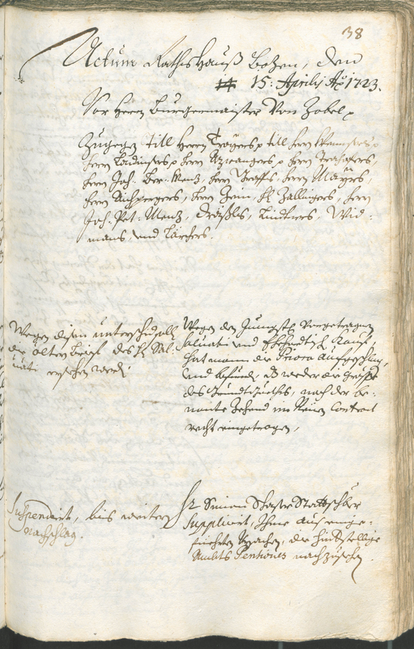 Civic Archives of Bozen-Bolzano - BOhisto Ratsprotokoll 1723/26 