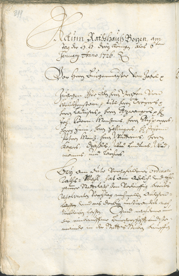 Civic Archives of Bozen-Bolzano - BOhisto Ratsprotokoll 1723/26 