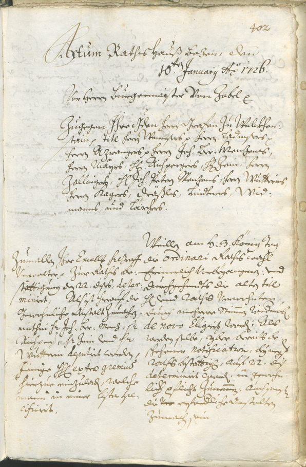 Archivio Storico della Città di Bolzano - BOhisto protocollo consiliare 1723/26 