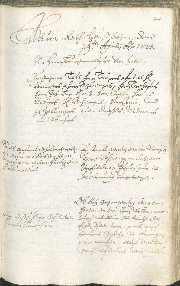 Archivio Storico della Città di Bolzano - BOhisto protocollo consiliare 1723/26 