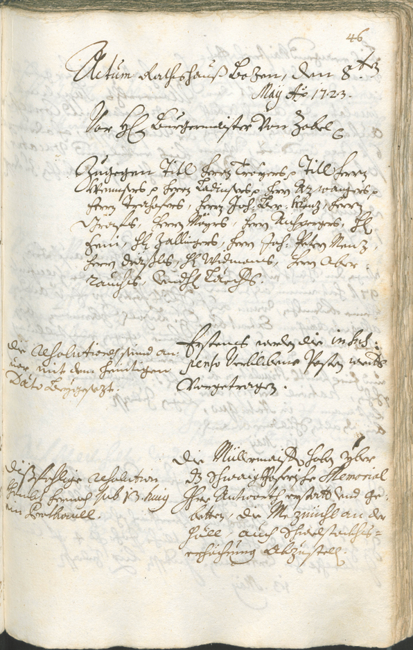 Archivio Storico della Città di Bolzano - BOhisto protocollo consiliare 1723/26 