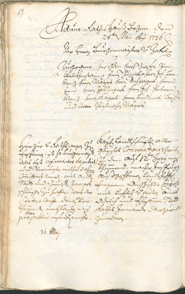 Civic Archives of Bozen-Bolzano - BOhisto Ratsprotokoll 1726/29 