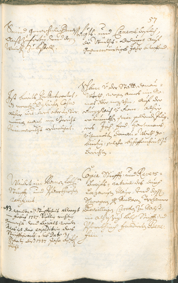 Civic Archives of Bozen-Bolzano - BOhisto Ratsprotokoll 1726/29 