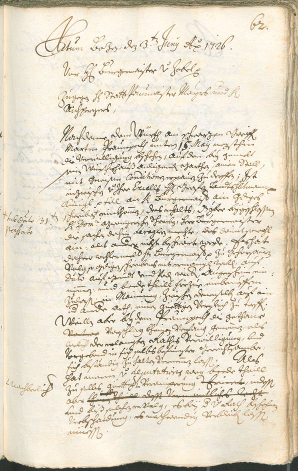 Archivio Storico della Città di Bolzano - BOhisto protocollo consiliare 1726/29 