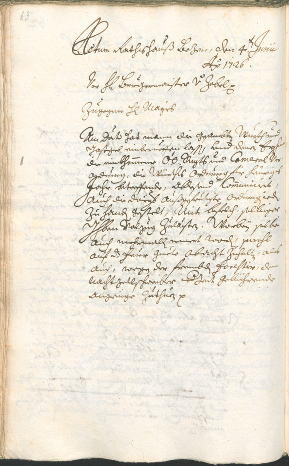 Archivio Storico della Città di Bolzano - BOhisto protocollo consiliare 1726/29 