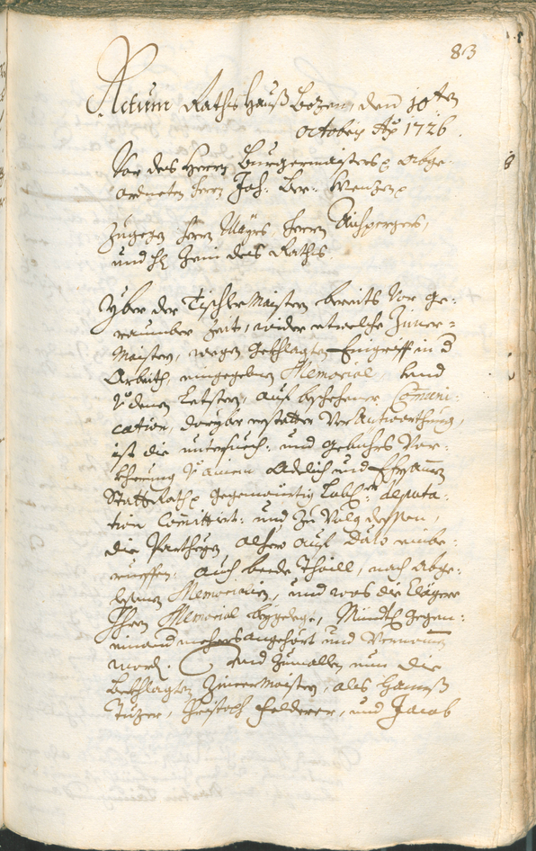 Archivio Storico della Città di Bolzano - BOhisto protocollo consiliare 1726/29 