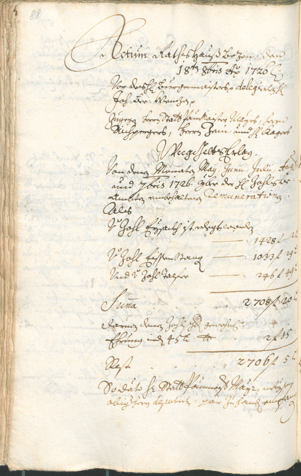 Civic Archives of Bozen-Bolzano - BOhisto Ratsprotokoll 1726/29 