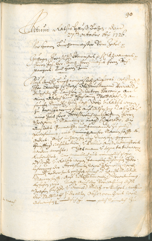 Archivio Storico della Città di Bolzano - BOhisto protocollo consiliare 1726/29 