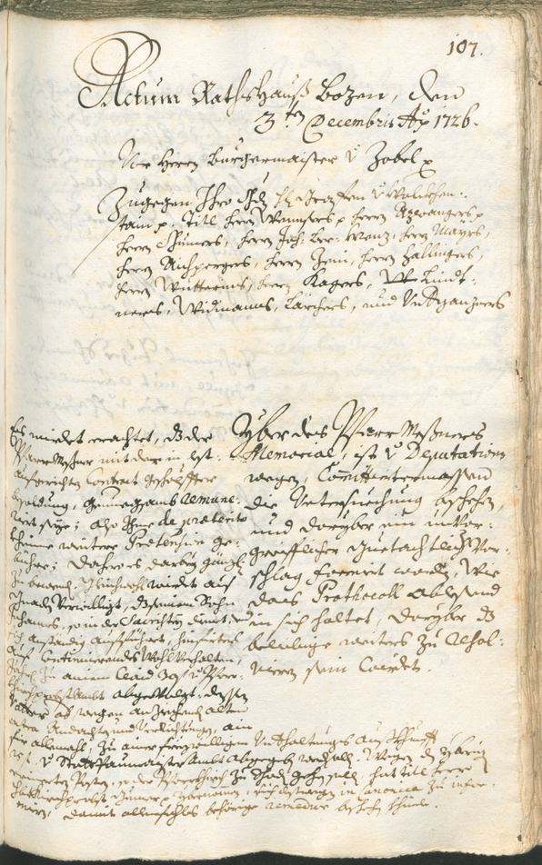 Archivio Storico della Città di Bolzano - BOhisto protocollo consiliare 1726/29 