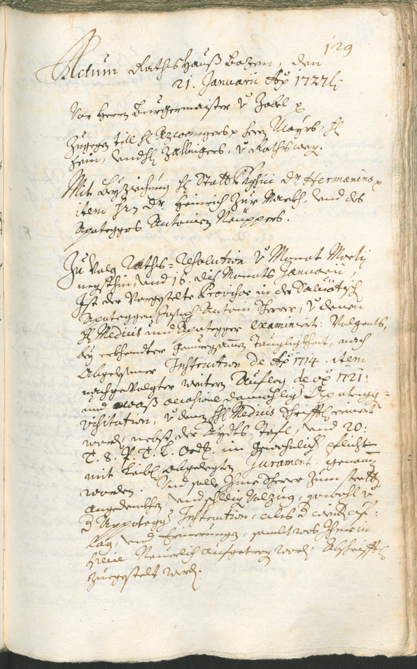 Civic Archives of Bozen-Bolzano - BOhisto Ratsprotokoll 1726/29 