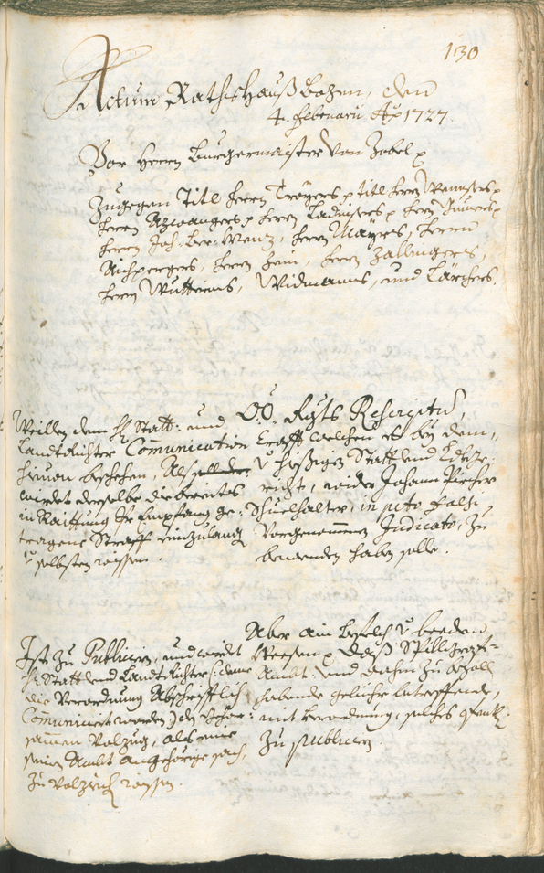 Stadtarchiv Bozen - BOhisto Ratsprotokoll 1726/29 