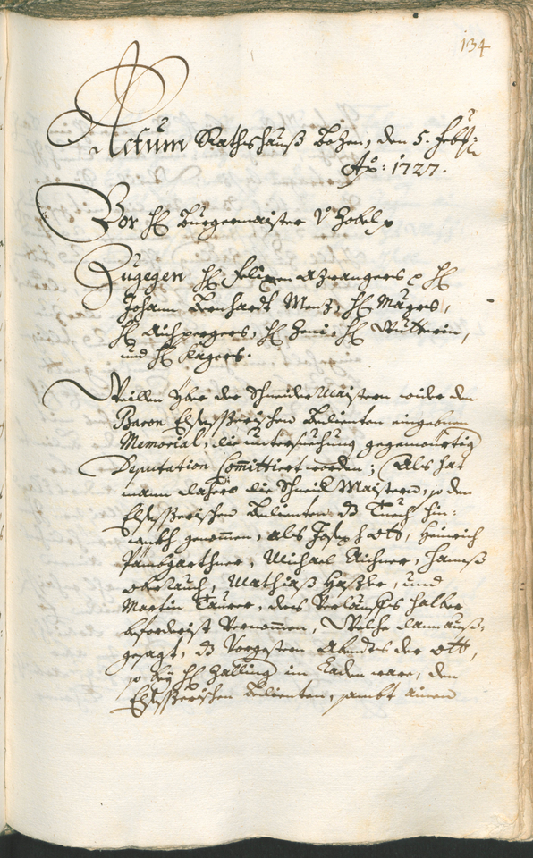 Archivio Storico della Città di Bolzano - BOhisto protocollo consiliare 1726/29 