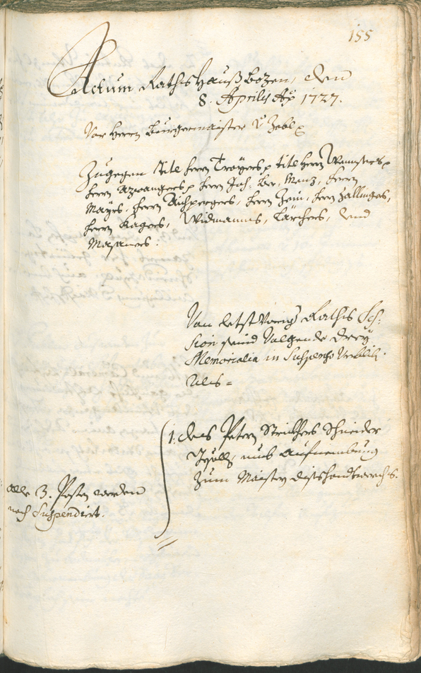 Civic Archives of Bozen-Bolzano - BOhisto Ratsprotokoll 1726/29 