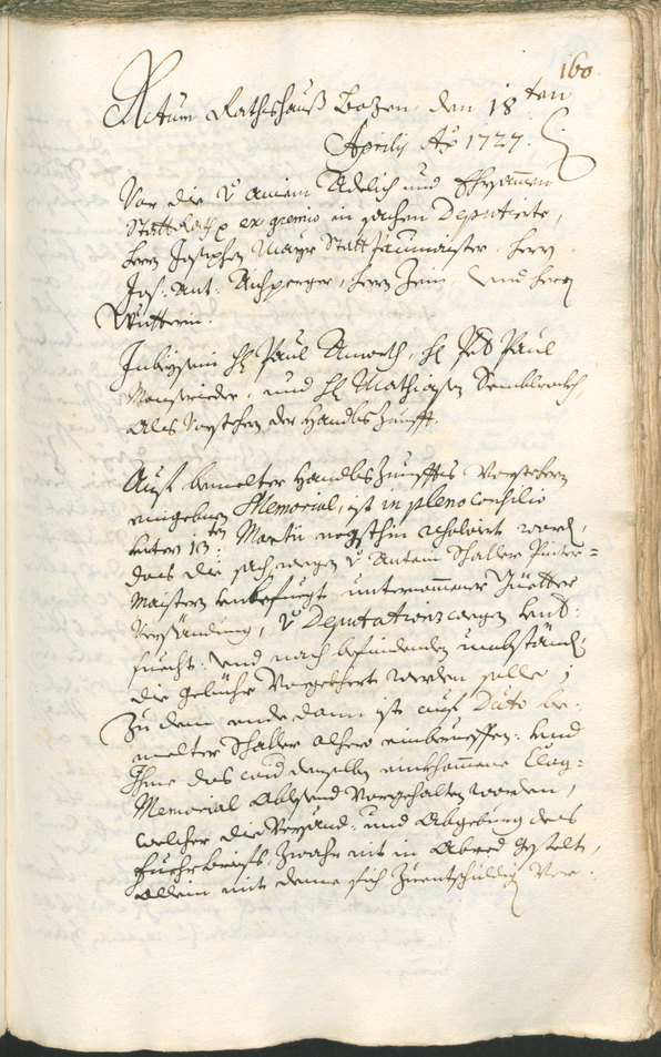 Civic Archives of Bozen-Bolzano - BOhisto Ratsprotokoll 1726/29 