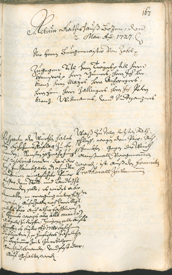 Civic Archives of Bozen-Bolzano - BOhisto Ratsprotokoll 1726/29 