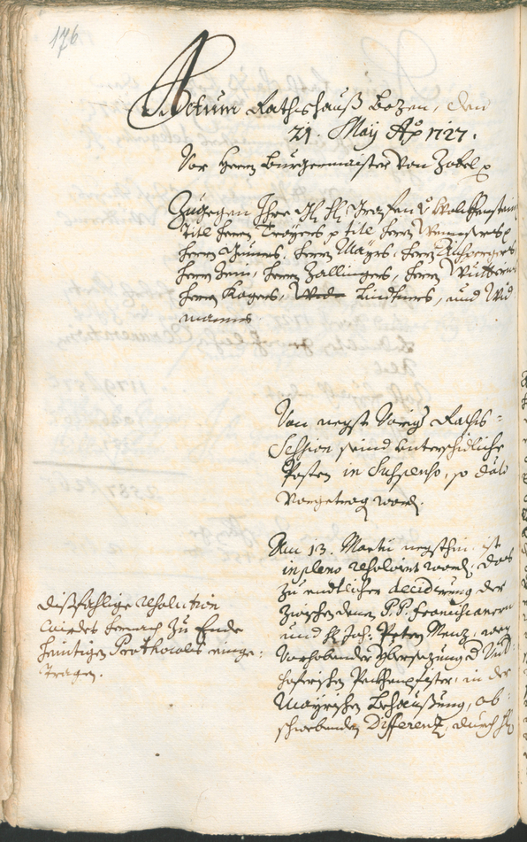 Civic Archives of Bozen-Bolzano - BOhisto Ratsprotokoll 1726/29 