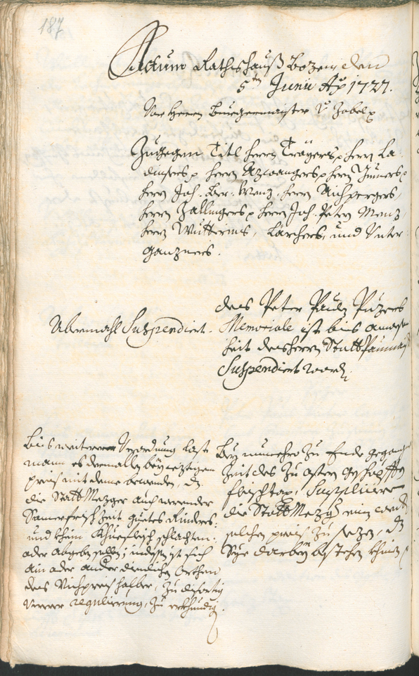 Civic Archives of Bozen-Bolzano - BOhisto Ratsprotokoll 1726/29 