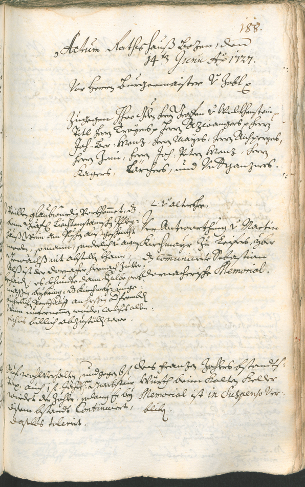 Civic Archives of Bozen-Bolzano - BOhisto Ratsprotokoll 1726/29 