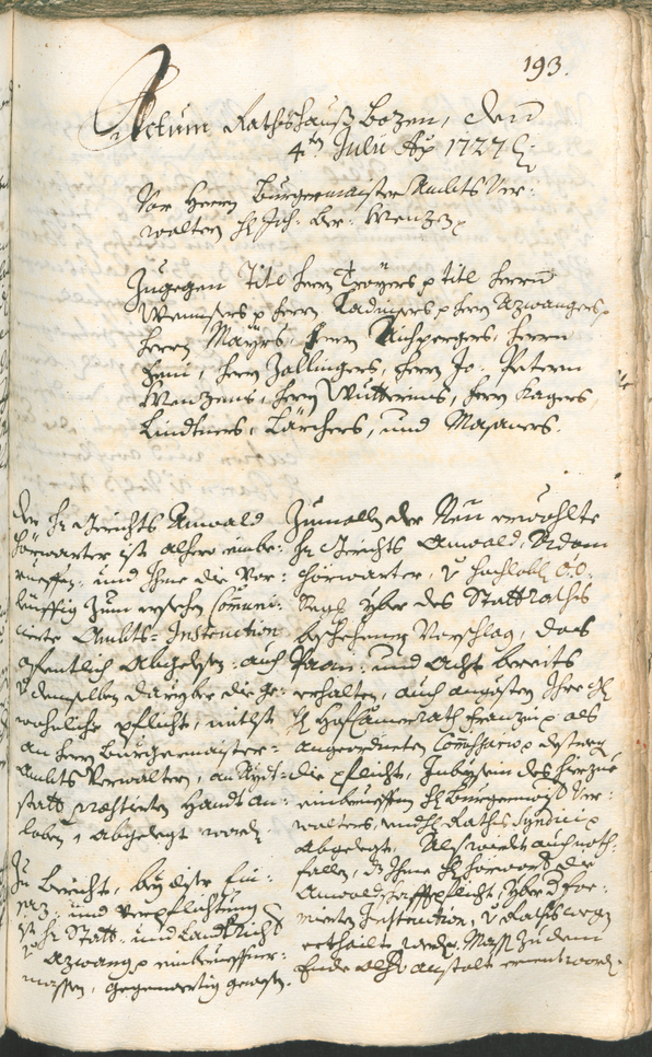 Civic Archives of Bozen-Bolzano - BOhisto Ratsprotokoll 1726/29 