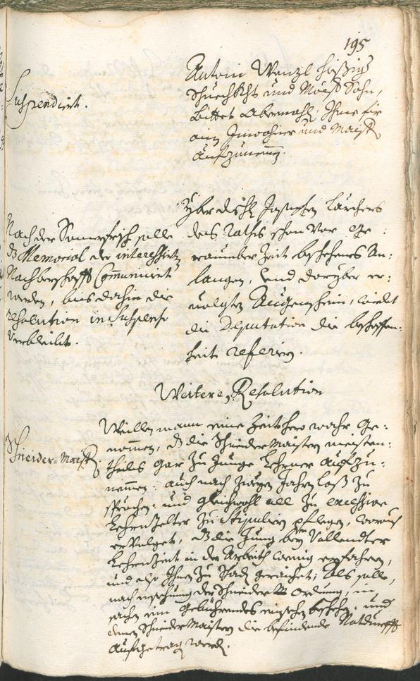 Stadtarchiv Bozen - BOhisto Ratsprotokoll 1726/29 