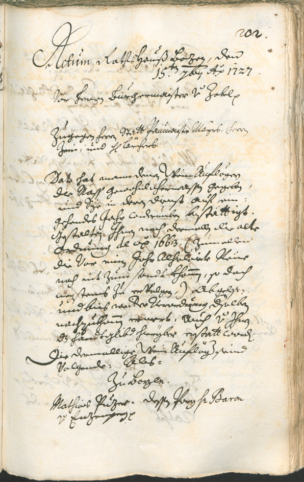 Civic Archives of Bozen-Bolzano - BOhisto Ratsprotokoll 1726/29 